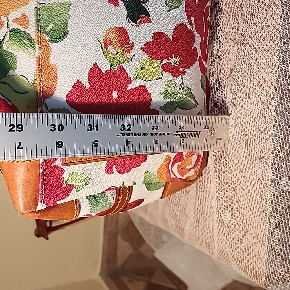 Dooney Red Flower Shoulder/Handbag - Picture 10 of 11